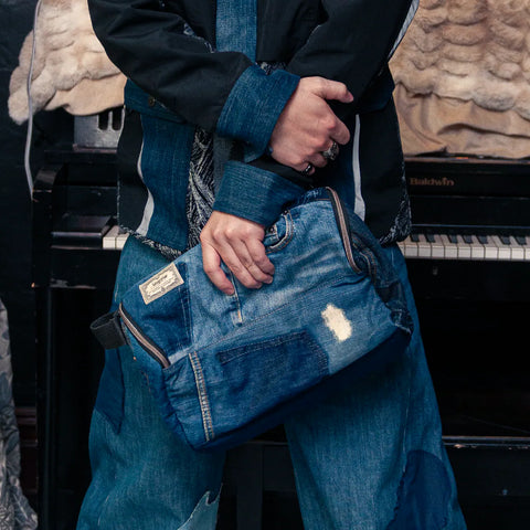New York Limited Edition - "I'm Serious" Denim Saddle Bag