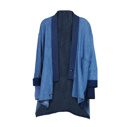 Denim Japanese Kimono - Thin Plain Colour