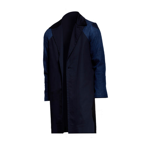 Denim Long Trenchcoat