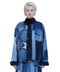 Denim Stand-Collar Patchwork Jacket