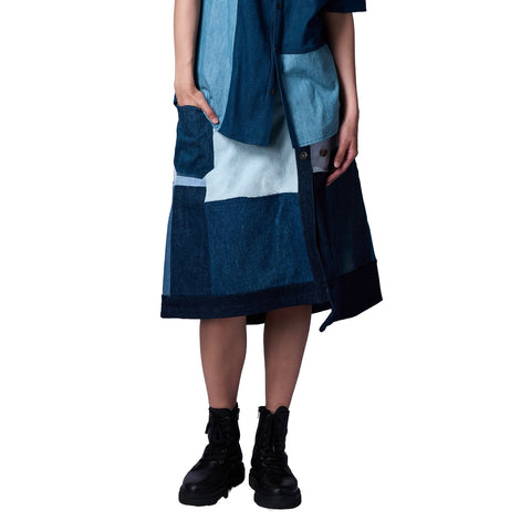 Denim Wrap Skirt