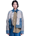 Reversible Baseball Jacket - Ivory Houndstooth
