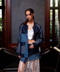 New York Limited Edition - "Taiwan" Lace Denim Patchwork Baseball Jacket