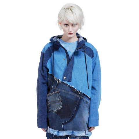 Patchwork Hooded Top