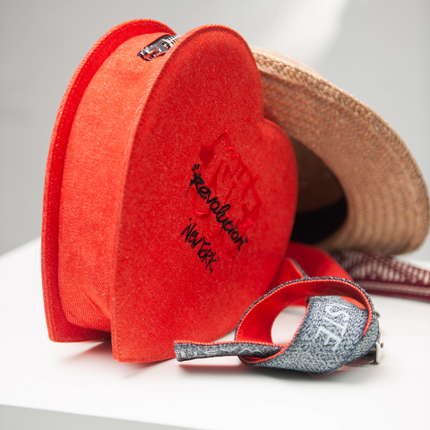 New York Limited Edition - "Aircraft" Upcycled Heart Shaped Bag